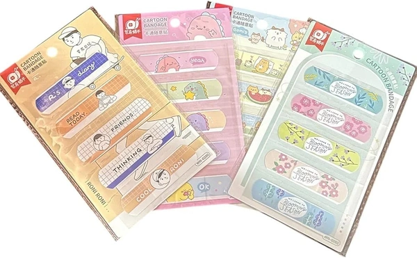 Cute Cartoon Printed Bandage for Kids  Waterproof  5 pcs in each card