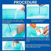 Diy Colorful Magic Jelly 3d mold making toy kit for kids*  Kit contains 4 random color random molds 4 60 ml bottle 1 Brush 1 Spatula 1 Sieves 1 packet of elf tablet 1 box
