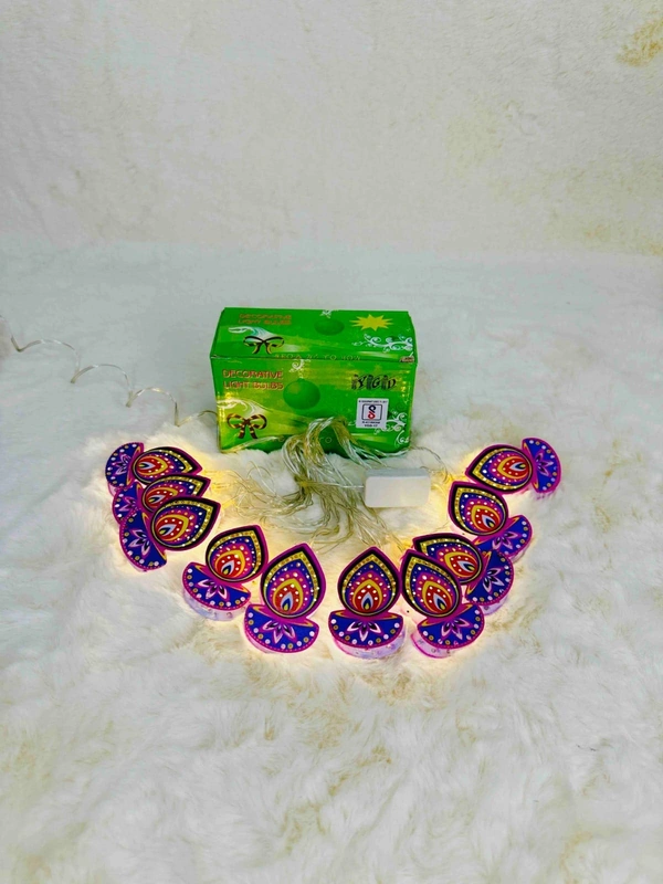 Metal diya premium quality string light 2 mtrs