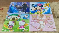 Card zigsaw puzzles in many themes Size A4 Back side coloring Only girl or boy choice possible character random