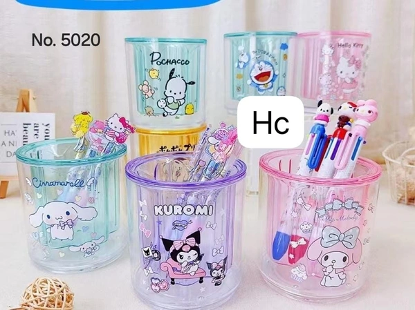 Tpu material revolving pen stand with stickers Box