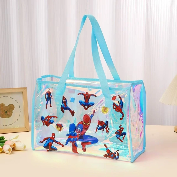 Holographic tote bags with zip 17 Inches plus.Character available now Kuromi, spiderman and space - Spiderman