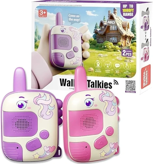 Premium quality walkie talkie 500 mtrs range. Character available Unicorn Space - Unicorn