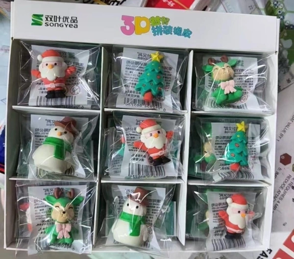 New mini Christmas erasers box of 36 pcs