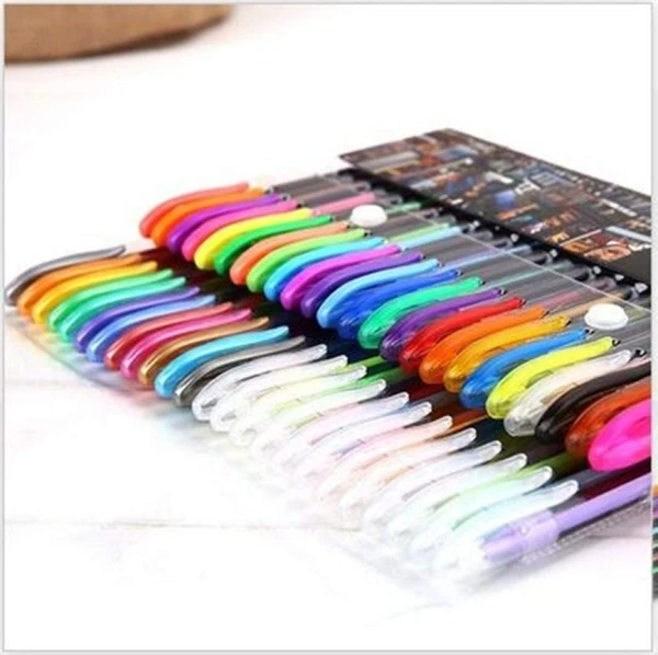 Homeoculture Glitter, Neon, Pastel, Metallic Colors Gel Pen Set, 48 Pcs - 0.5