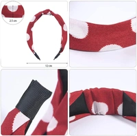 Homeoculture Hair Accessories Korean Style Solid Fabric Knot with Tape Plastic Hairband Headband for Girls and Woman 6 PCS-(RANDOM) MULTI COLOUR