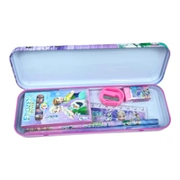 HomeoCulture Frozen Stationery Kit Set for Boys, Stationery for School, Red Color Pencil Eraser Pencil Case Scale Sharpener Crayons and Gift Set (Multi Color – 7 in 1 Set)