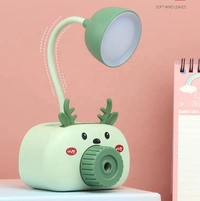 Homeoculture HomeoCulture Pencil Cutting 4 in One Kids Table lamp USB Rechargeable Study Desk Light with Pen Barrel for Children, Kids, Baby Room Décor Lamp (Multicolor, Cool White Light) - 0.5