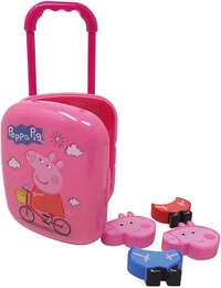 Homeoculture Pencil Eraser Cartoon Shape Erasers in a Trolly Box for Kids for Birthday Presents Return Gifts Props (6 Trolly Box Erasers) - 0.5