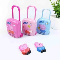 Homeoculture Pencil Eraser Cartoon Shape Erasers in a Trolly Box for Kids for Birthday Presents Return Gifts Props (6 Trolly Box Erasers) - 0.5