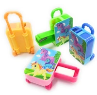 Homeoculture HomeoCulture Unicorn Suitcase Sharpener with Eraser / Unicorn Sharpener for Kids / Unicorn Eraser for School Kids / Unicorn Suitcase Trolley Bag School Stationery for Girls (Pack of 6) - 0.5