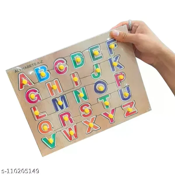 Homeoculture Learning Wooden Learning Board- Play, Read & Learn Alphabet board Capital Letter Learning Board for Kids, Learning Board for Kids, Educational Board for Kid, pack of 1