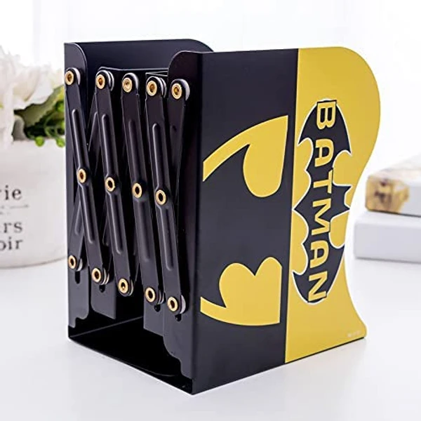 Homeoculture Pack of 1Cartoon Character Metal Book Expandable Book Rack | Adjustable Bookend Stand Holder | Superhero/ Avenger/ (Superman/ Batman/Captain America/ Hulk) Book Organizer for Kids