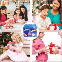 Homeoculture Piggy Bank for Kids � Space Themed Money Saving Tin Coin Box with Lock and Key � Birthday Return for Boys & Girls, Money Bank, Coin Box for Kids (Blue) - 0.5