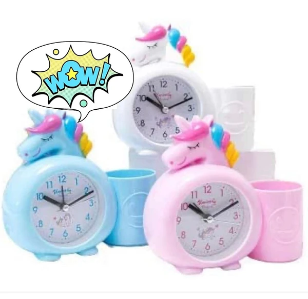 Homeoculture Plastic Unicorn Table Alarm Clock (Multicolour) - 0.5