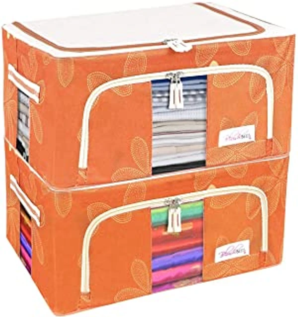 Homeoculture Saree/Clothe storage box pack of 2 pieces 24 litre storage space - 0.5