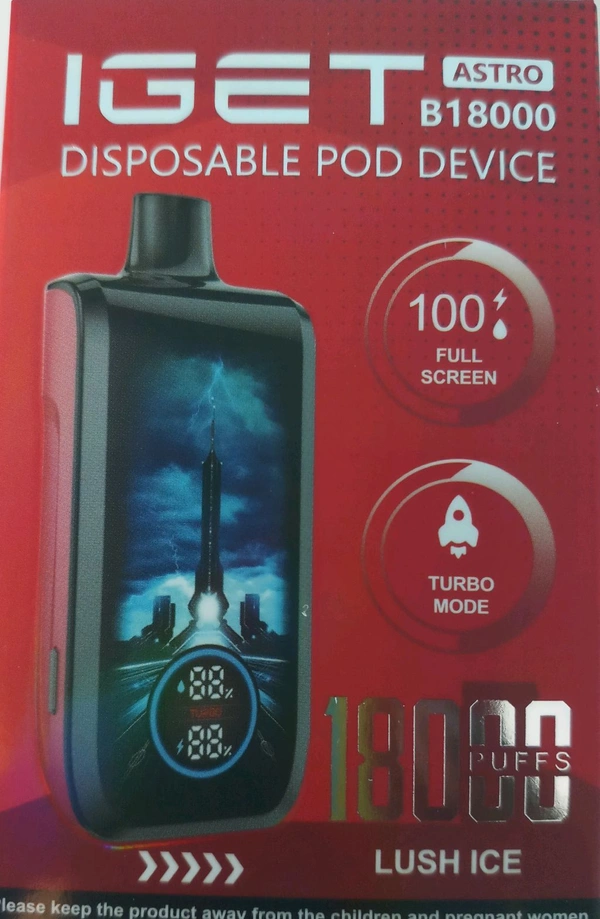 IGET Astro Disposable Vape 18k Puff Lush Ice - 5% Nic