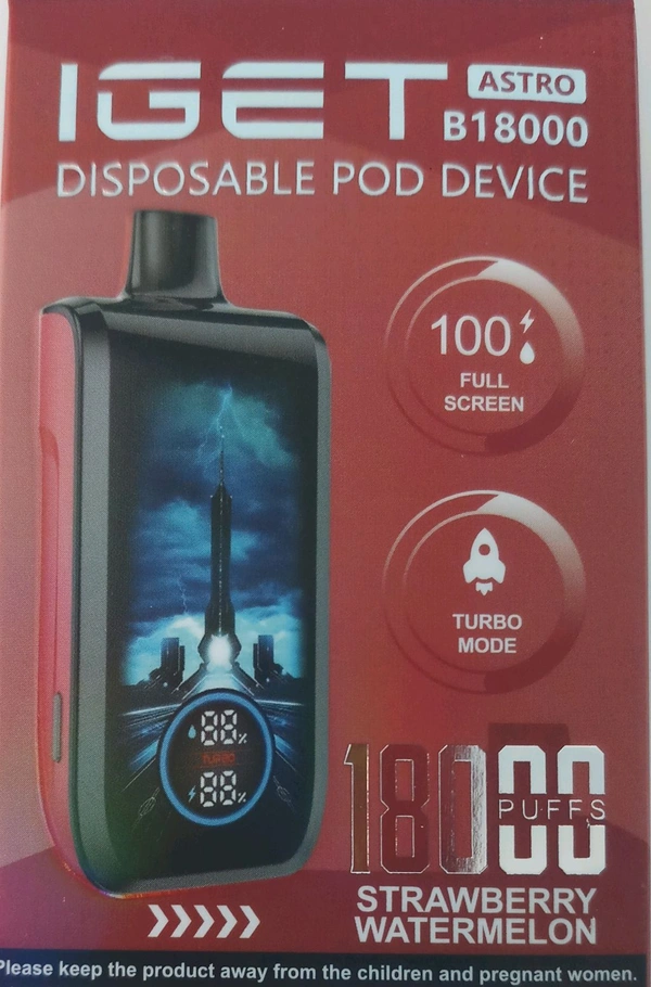 IGET Astro Disposable Vape 18k Puff Strawberry Watermelon - 5% Nic