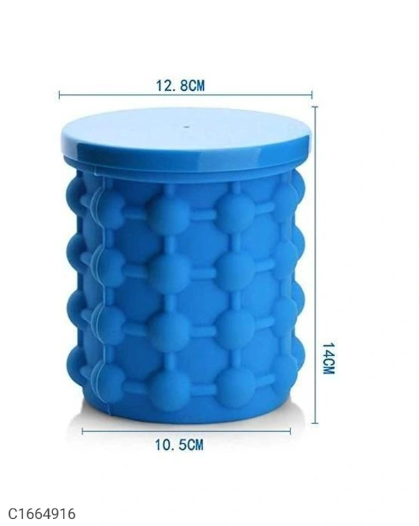 Ice Cube Bucket/Ice Cube Maker With Lid  - Same As Shown, L X W X H : 12.8 X 10.5 X 14 cm