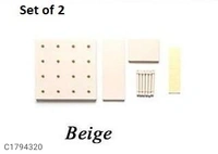 Self-Adhesive Peg Board Shelves Crafting Storage Organizer for Home (Set of 2) - White, 20 x 10 x 5