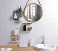 Self-Adhesive Peg Board Shelves Crafting Storage Organizer for Home (Set of 2) - White, 20 x 10 x 5
