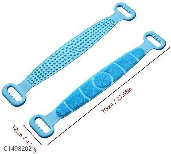 Silicone Double Sided Body Scrubber Belt - Same As Shown, L x W: 70 x 12 cm