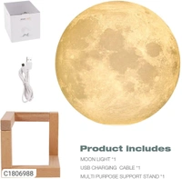 3D Crystal Moon Light Night Lamp