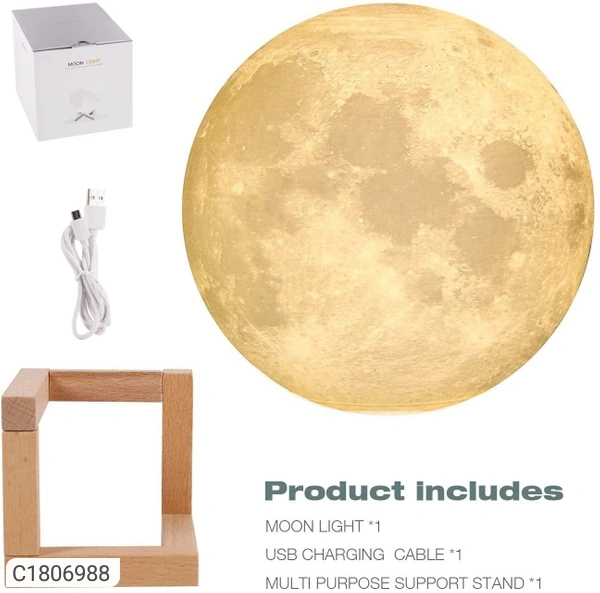 3D Crystal Moon Light Night Lamp