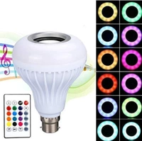 3 in 1 12W Led Bulb with Bluetooth Speaker - LxWxH: 15 x 12 x 13 cm