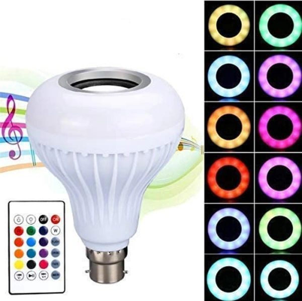 3 in 1 12W Led Bulb with Bluetooth Speaker - LxWxH: 15 x 12 x 13 cm