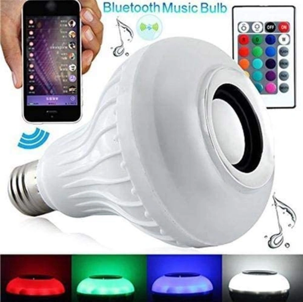 3 in 1 12W Led Bulb with Bluetooth Speaker - LxWxH: 15 x 12 x 13 cm