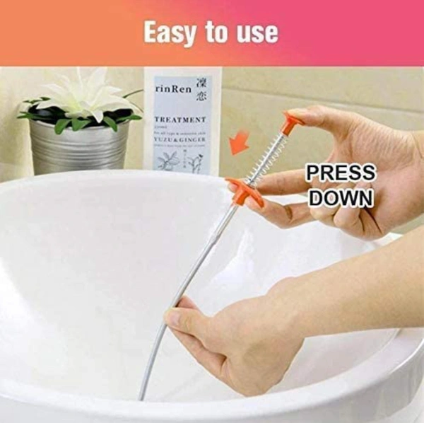 Spring Drain Pipe Basin Cleaner Tool (160 cm) - 160 cm