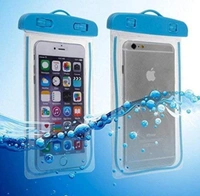 3 Layers Waterproof Sealed Transparent Mobile Bag Cover For Protection In Rain & Swimming Fits for Any Android and iPhone Universal Size Mobile Phone - 6.5 Inches, Yellow