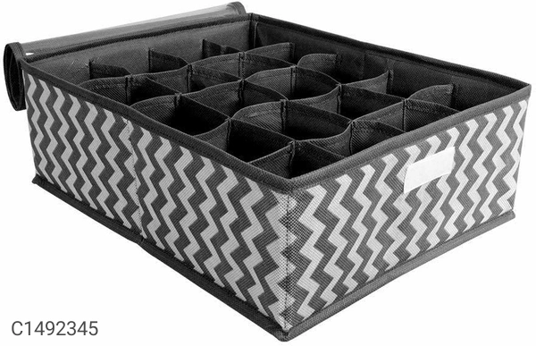 Foldable Storage Box Organizer With Lids - L X W X H: 29 x 35 x 12 cm, 1492345