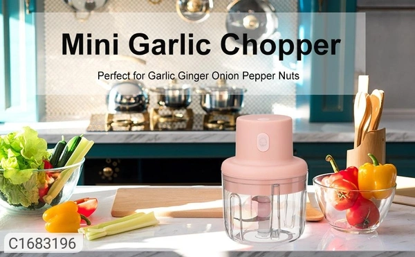 Mini Food Chopper/Processor For Onion/Garlic/Onion/Ginger/Pepper/Nuts/Meat - Same As Shown, 250 ml