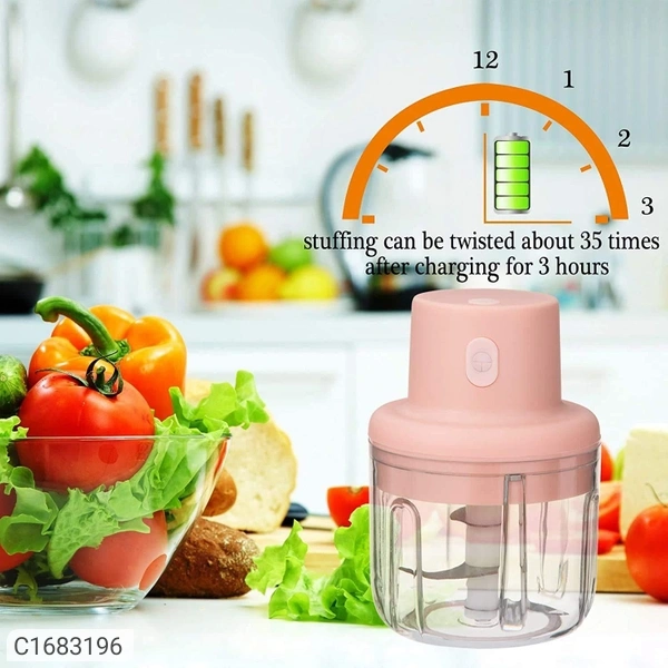 Mini Food Chopper/Processor For Onion/Garlic/Onion/Ginger/Pepper/Nuts/Meat - Same As Shown, 250 ml