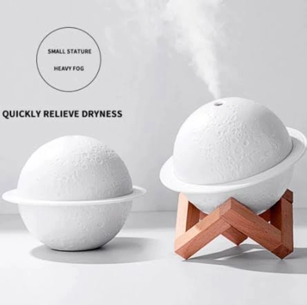  2 in 1 3D LED Moon Night Light Lamp Humidifier For Home - Same As Shown