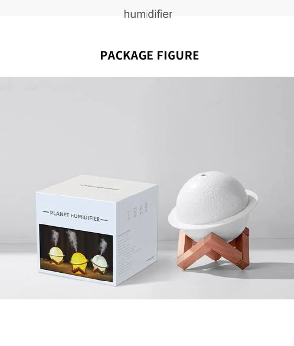  2 in 1 3D LED Moon Night Light Lamp Humidifier For Home - Same As Shown