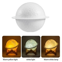  2 in 1 3D LED Moon Night Light Lamp Humidifier For Home - Same As Shown