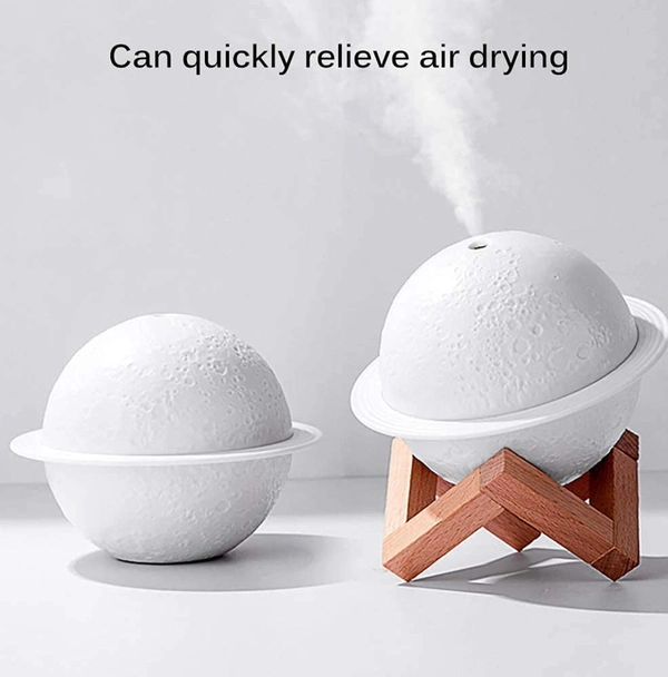  2 in 1 3D LED Moon Night Light Lamp Humidifier For Home - Same As Shown