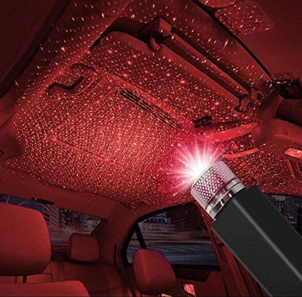 Romantic USB Atmosphere Night Light Roof Starry Projector - RED, 11 * 0.5 inch