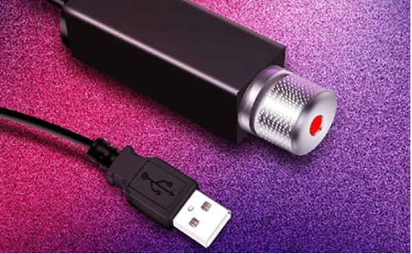Romantic USB Atmosphere Night Light Roof Starry Projector - RED, 11 * 0.5 inch