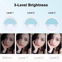 Rechargeable Selfie Ring Light For TikTok/YouTube Videos 