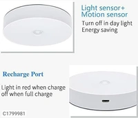 Motion Sensor Led Night Light With Brightness Control Led Light - Pack Of 3