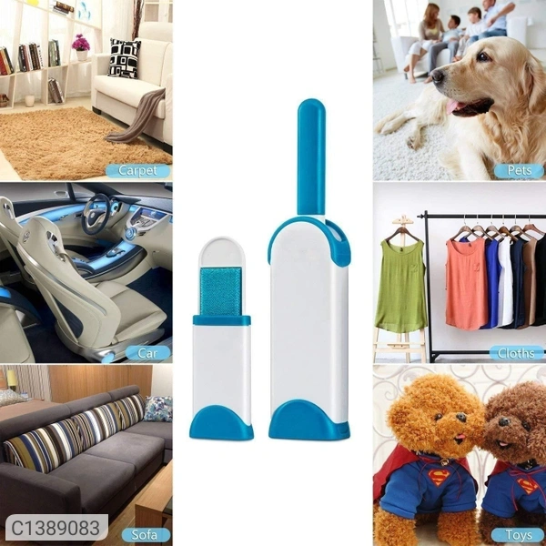 Multi-Purpose Double Sided Pet Fur and Lint Remover Self-Cleaning Brush - Same As Shown