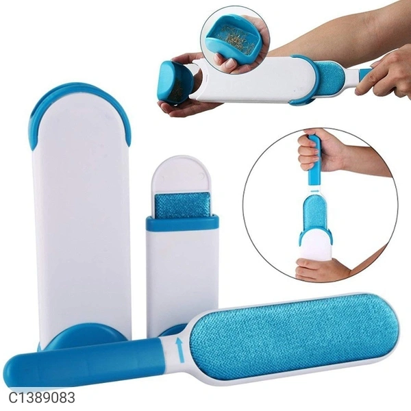Multi-Purpose Double Sided Pet Fur and Lint Remover Self-Cleaning Brush - Same As Shown