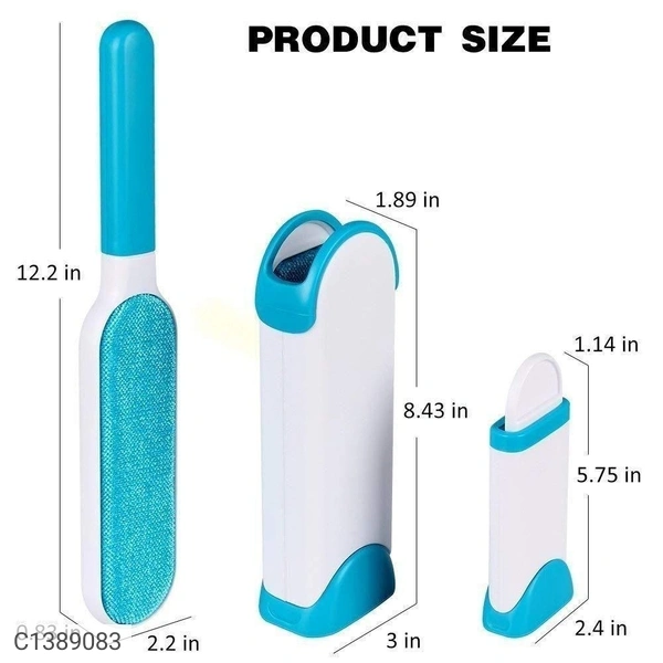 Multi-Purpose Double Sided Pet Fur and Lint Remover Self-Cleaning Brush - Same As Shown