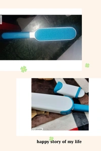 Multi-Purpose Pet Fur &  Lint Remover  Double Sided Self-Cleaning Brush - BLUE