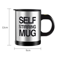 Self Stiring Coffee Mug - BLACK, As Shown In Image