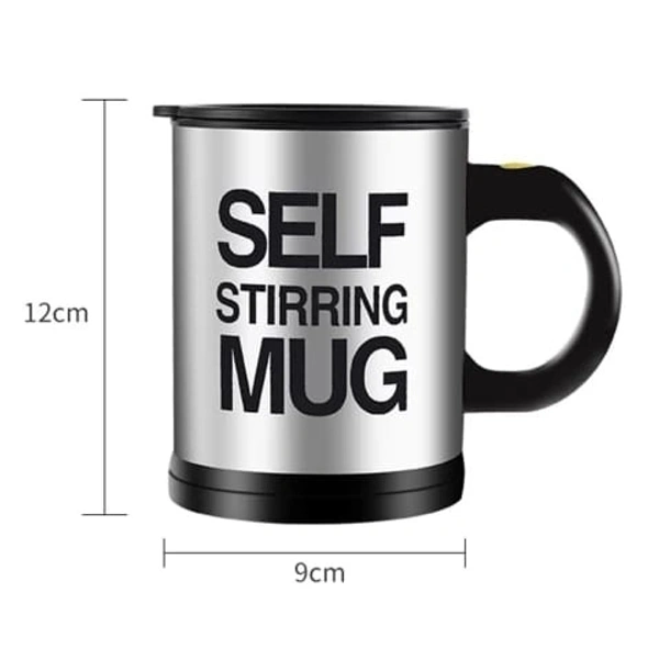 Self Stiring Coffee Mug - BLACK, As Shown In Image